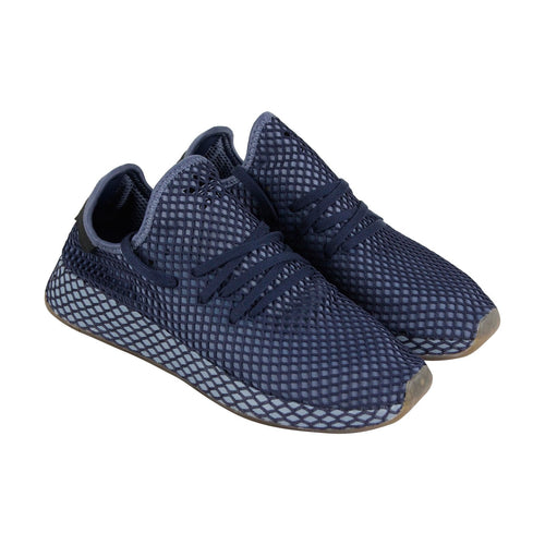 Deerupt Runner B41772 Mens Blue Mesh Lace Up Lifestyle Sneakers Shoes