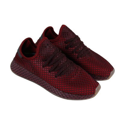 Deerupt Runner B41773 Mens Burgundy Mesh Lifestyle Sneakers Shoes