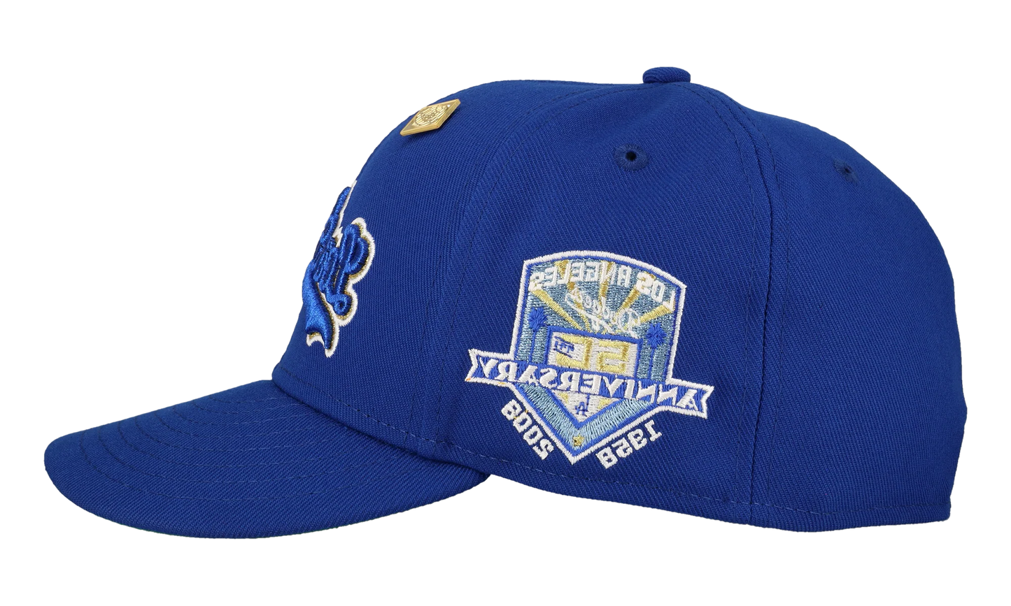 59FIFTY Los Angeles Dodgers Royal 50th Season Fitted Hat "Royal Blue / Metallic" 123451298597