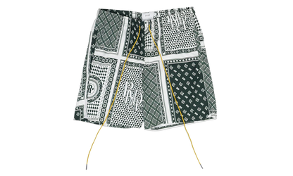 Card Print Swim Trunks "Green" RHDMACC0055 GRN