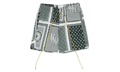 Card Print Swim Trunks "Green" RHDMACC0055 GRN