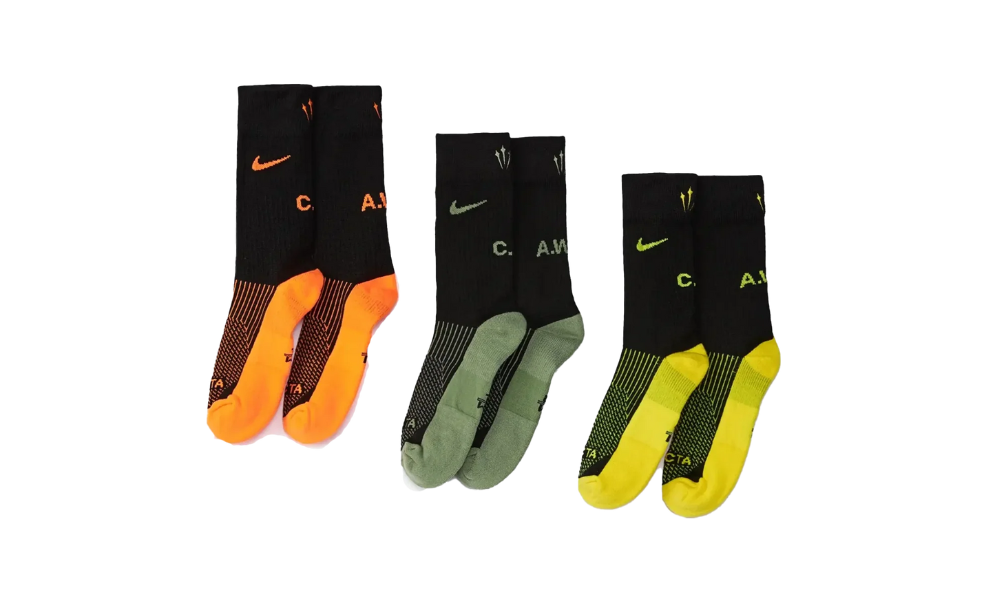 RUNNING CREW SOCKS 3-PACK "Black/Olive/Orange/Yellow" DD9240 909