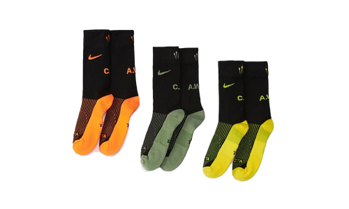 RUNNING CREW SOCKS 3-PACK "Black/Olive/Orange/Yellow" DD9240 909