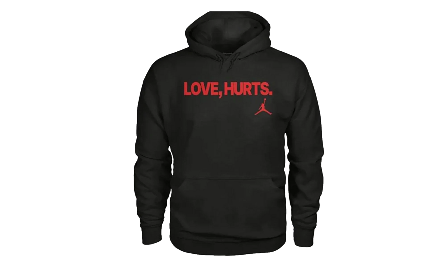 Jordan Fleece Love Hurts Jalen Hurts Hoodie "Bred" IQ3843 010
