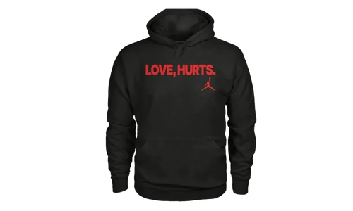Jordan Fleece Love Hurts Jalen Hurts Hoodie "Bred" IQ3843 010