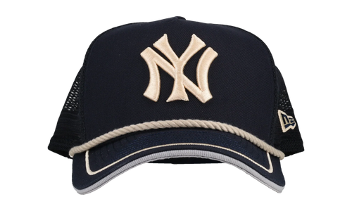 9FIFTY New York Yankees A Frame Trucker Snapback "Rope - Black" 44587535204540