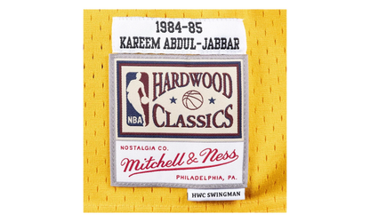 NBA Kareem Abdul-Jabbar Swingman Jersey "1984 Los Angeles Lakers - Light Gold" SMJYAC18110 LALLTGD84KAB