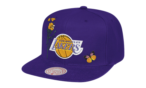 NBA Los Angeles Lakers HWC State Snapback Hat "Flower - Purple" 6HSSSH20057 LALPURP