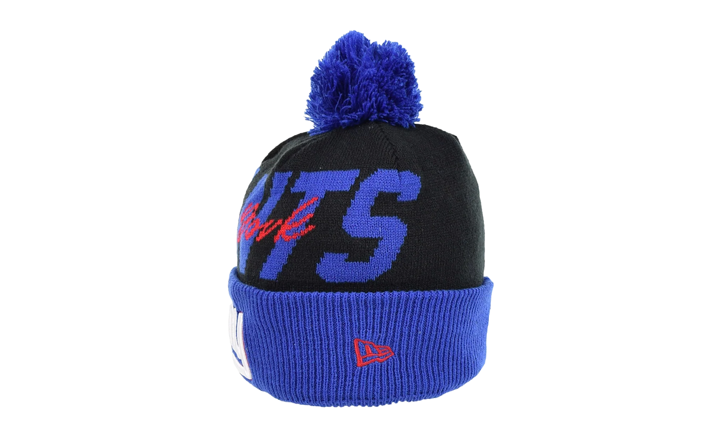 New York Giants Cuffed Knit Pom Beanie "Black / Blue" 60268805