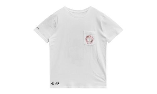 Cemetery Cross Red Horseshoe Tshirt "White/Red" CHRM0687