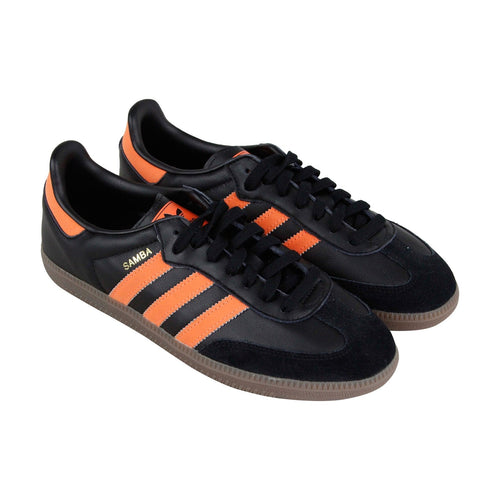 Samba OG B75804 Mens Black Leather Lace Up Lifestyle Sneakers Shoes