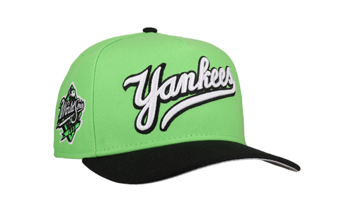9FIFTY New York Yankees 1998 World Series Script A Frame Snapback Hat "Lime Green" NE242