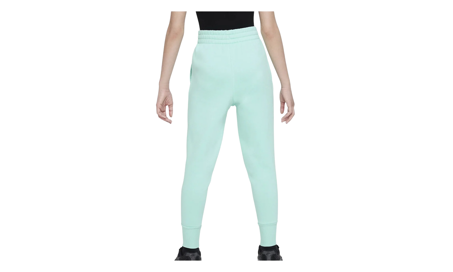 Sportswear Club Fleece Girls' High-waisted Fitted Pants GS "Emerald Rise / Emerald Rise / White" FD2921 349