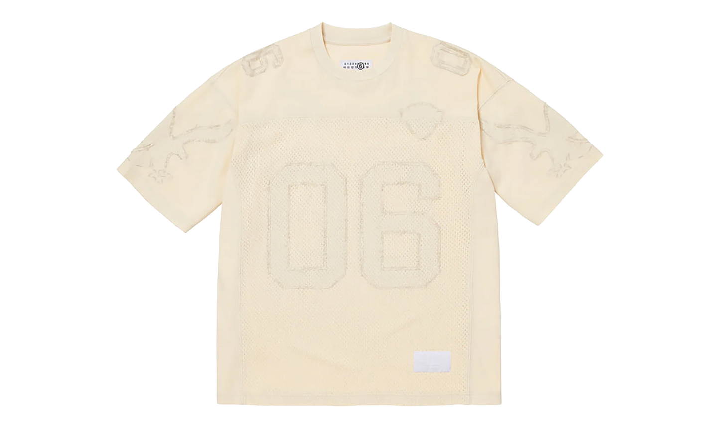 MM6 Maison Margiela Cotton Football Jersey "SS26 - Beige" SU27177