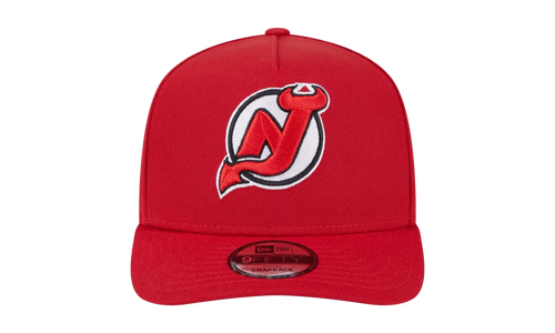 9FIFTY New Jersey Devils A Frame Snapback Hat "Red" NE172