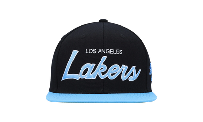 NBA Hardwood Classics Script 2.0 Snapback Cap "Los Angeles Lakers - Black" HHSS3282 LALYYPPPBLCK