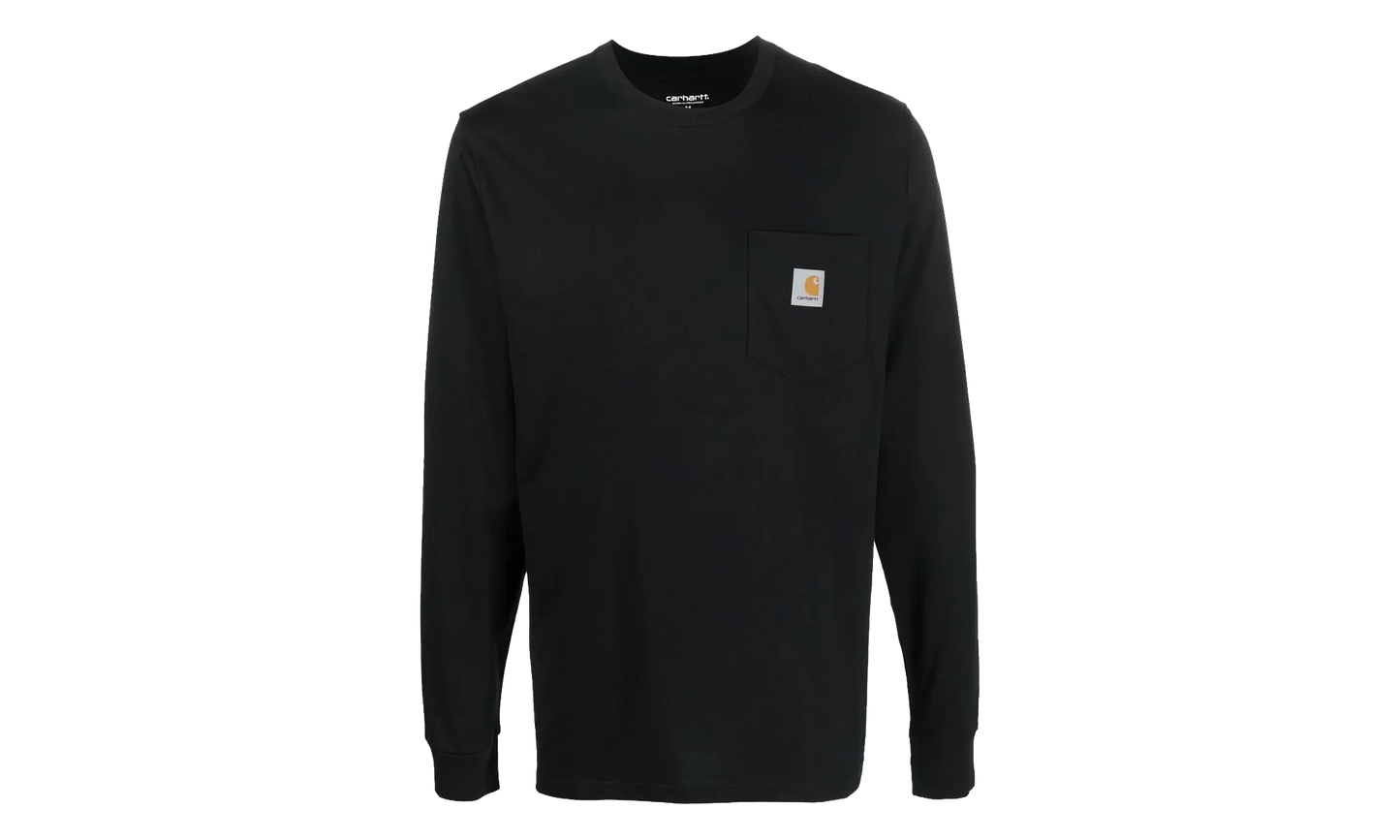 Long Sleeve Pocket T-shirt "Black" I030437 89XX