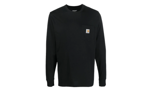 Long Sleeve Pocket T-shirt "Black" I030437 89XX
