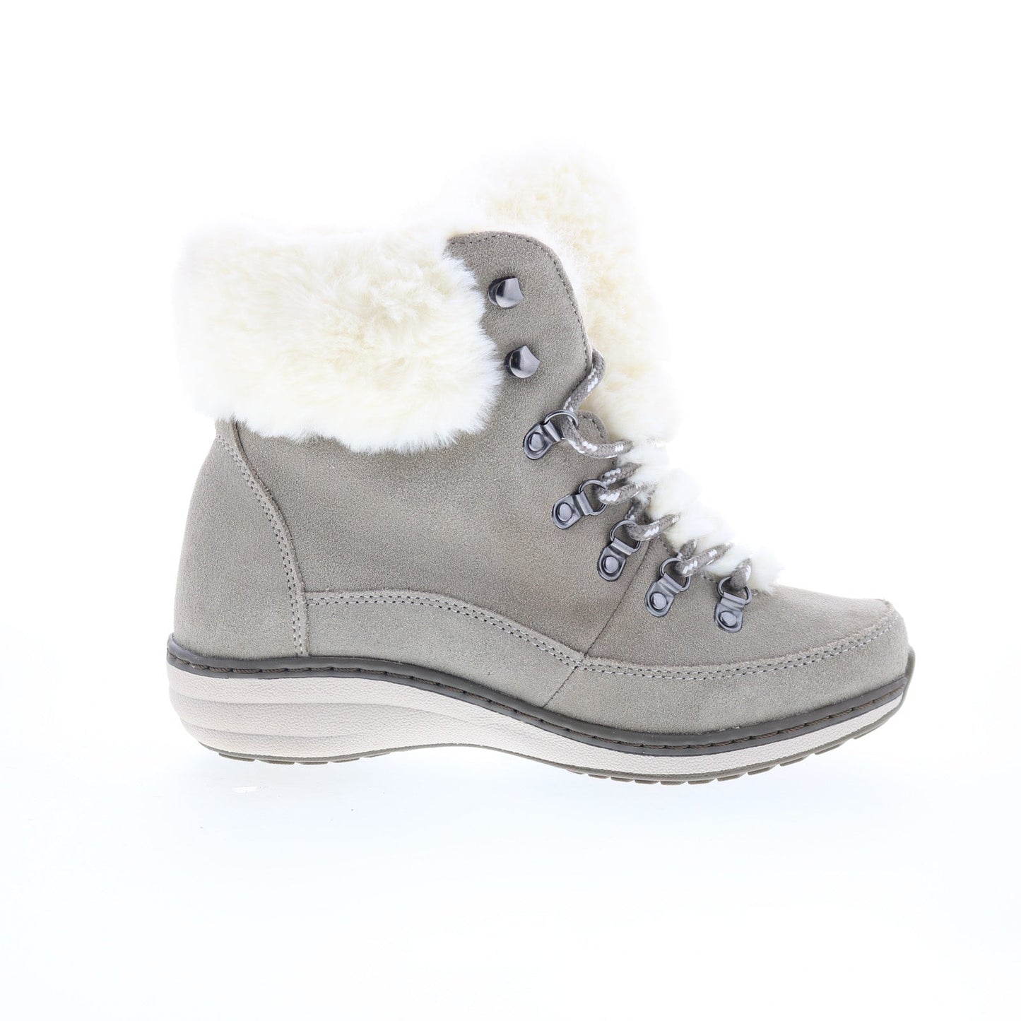 Aetrex Jodie BB291 Womens Gray Suede Lace Up Ankle & Booties Boots