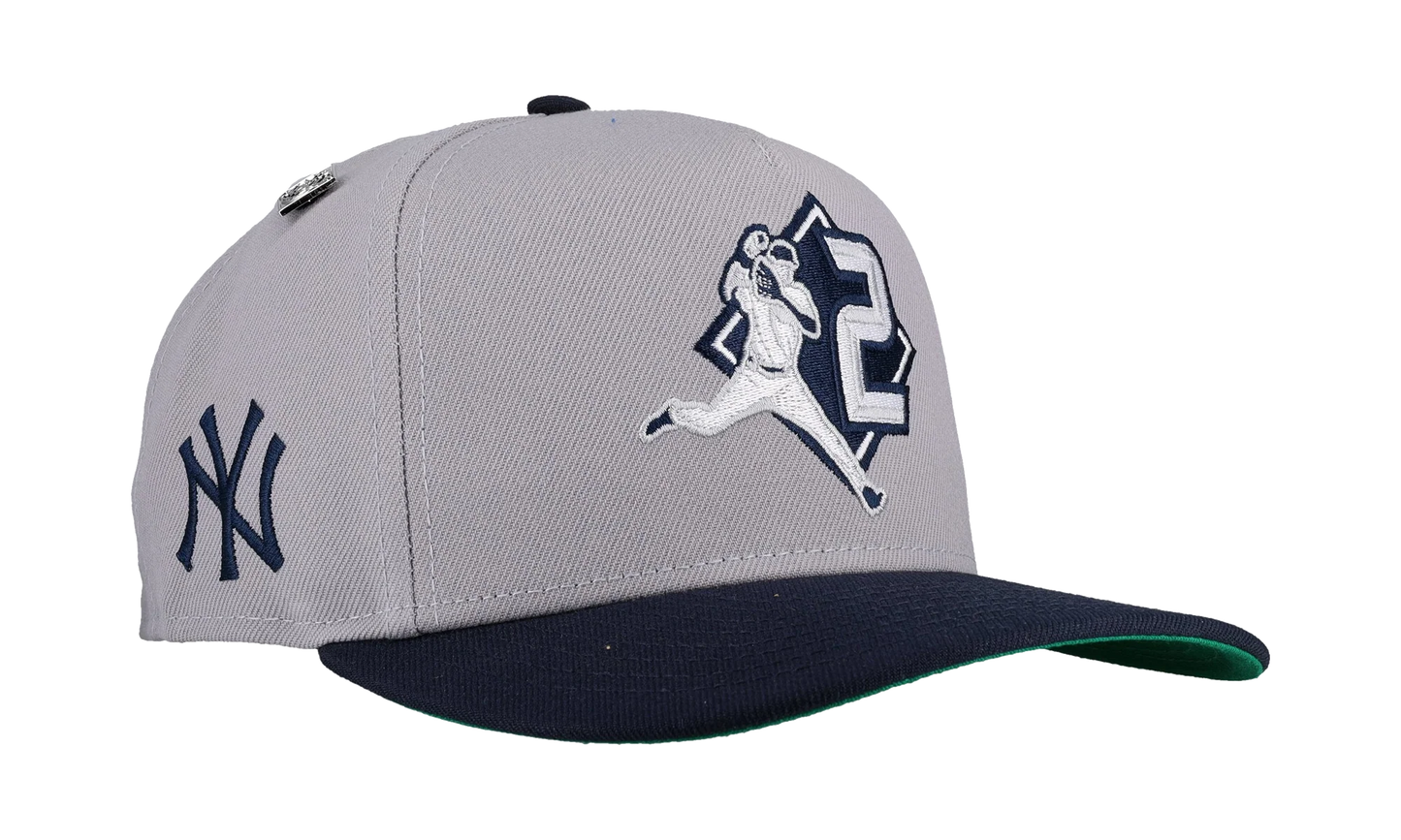 9FIFTY New York Yankees Derek Jeter 2 A Frame Snapback Hat "Grey / Navy" NE281