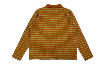 Matty Boy Stripe Long Sleeve Polo "Brown / Green" CHRM0840