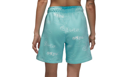 Jordan Flight Washed Fleece Shorts WMNS "Dark Powder Blue" DZ3363 464