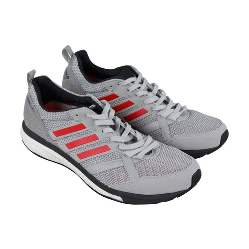 Adizero Tempo 9 M BB6651 Mens Gray Mesh Athletic Cross Training Shoes