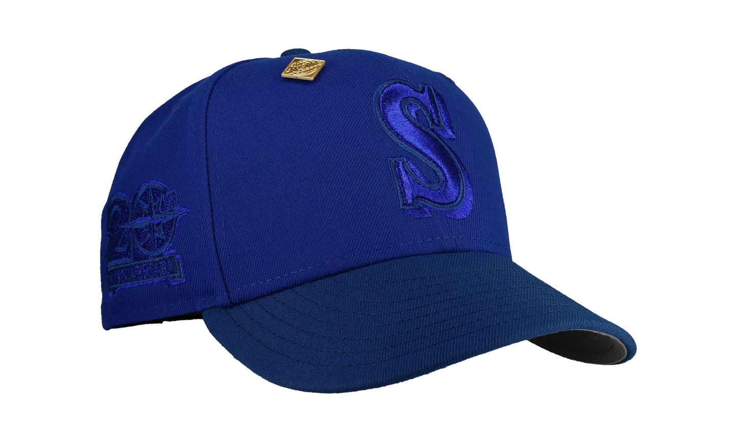 59FIFTY Seattle Mariners 20th Anniversary Fitted Hat "Blueberry Metallic" NE370