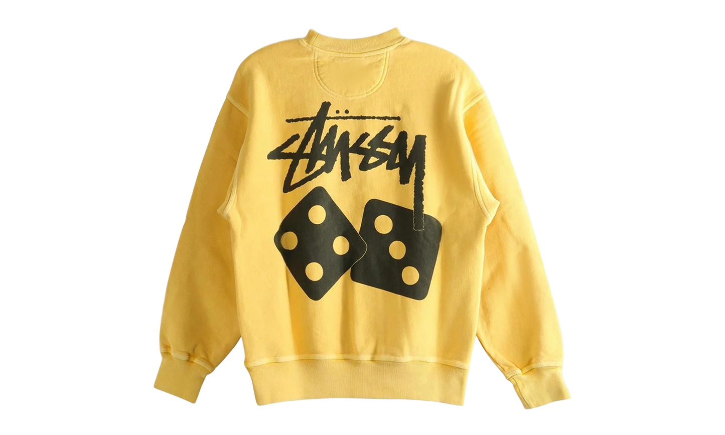 Dice Pig Dyed Crew Sweatshirt "YELLOW" 1915077 YELO