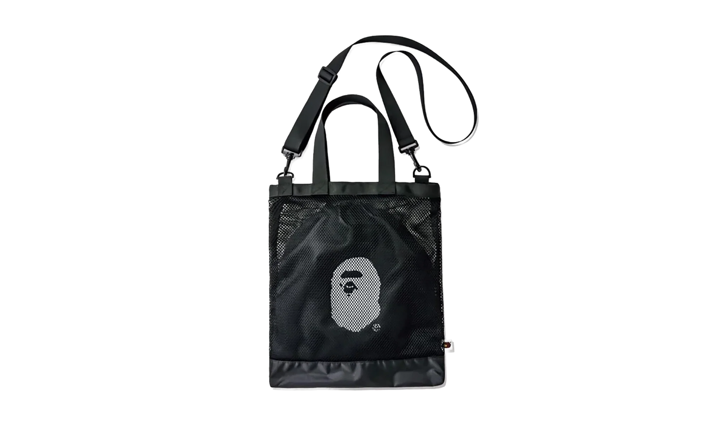 A Bathing Ape 'Ape Head' Mesh Bag "Black" RA 1002