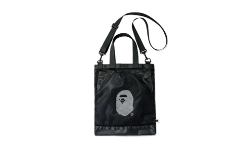 A Bathing Ape 'Ape Head' Mesh Bag "Black" RA 1002