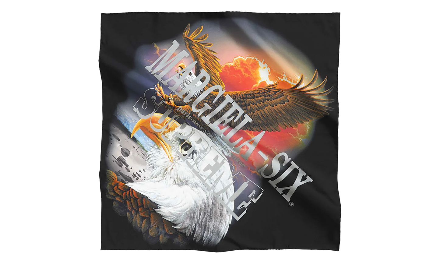 MM6 Maison Margiela Eagle Silk Scarf "SS26 - Black" SU27201