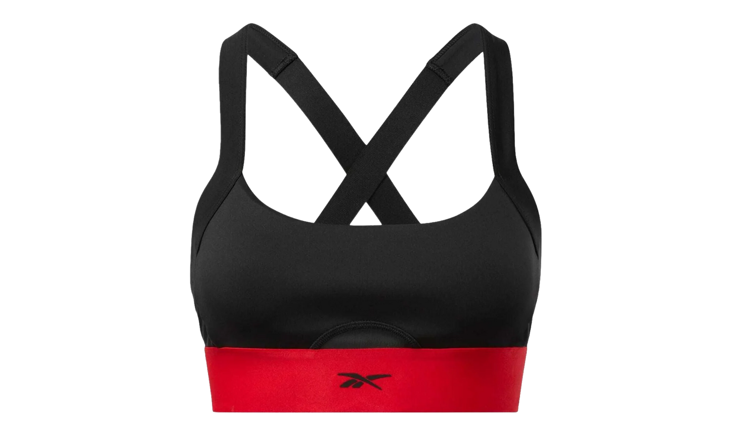 Cardi B Workout Bra WMNS "Black / Red" H48421