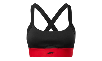 Cardi B Workout Bra WMNS "Black / Red" H48421