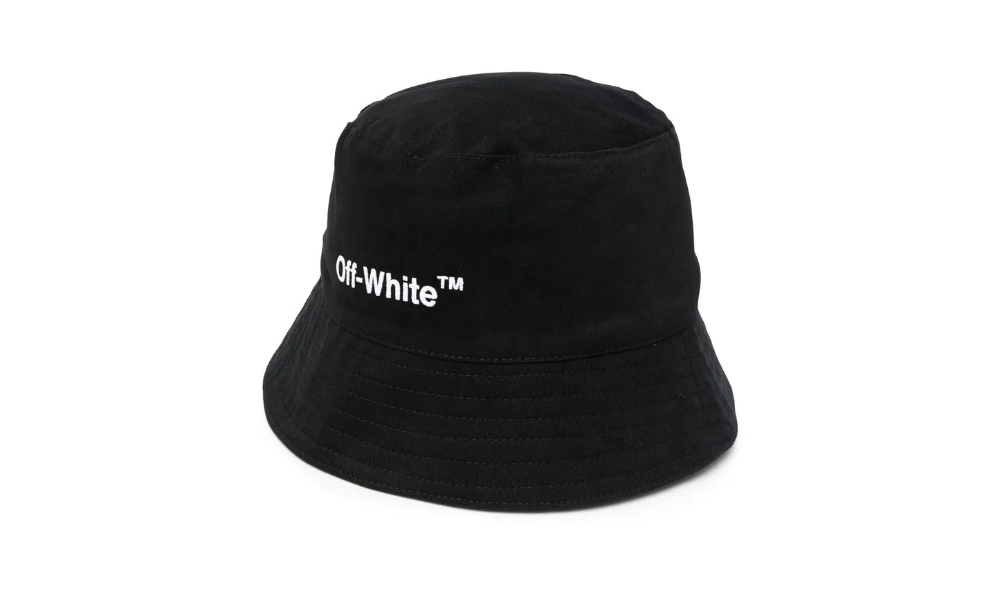 Helvetica Bucket Hat "Black" OWLB021C99FAB11001