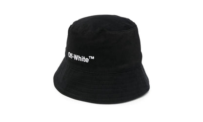 Helvetica Bucket Hat "Black" OWLB021C99FAB11001