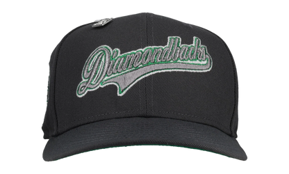 59FIFTY Arizona Diamondbacks Script 25th Anniversary Fitted Hat "Graphite Metallic" 123451299553