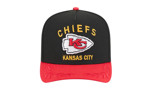 9FIFTY Kansas City Chiefs NFL A Frame Snapback Hat "Black / Red" NE136