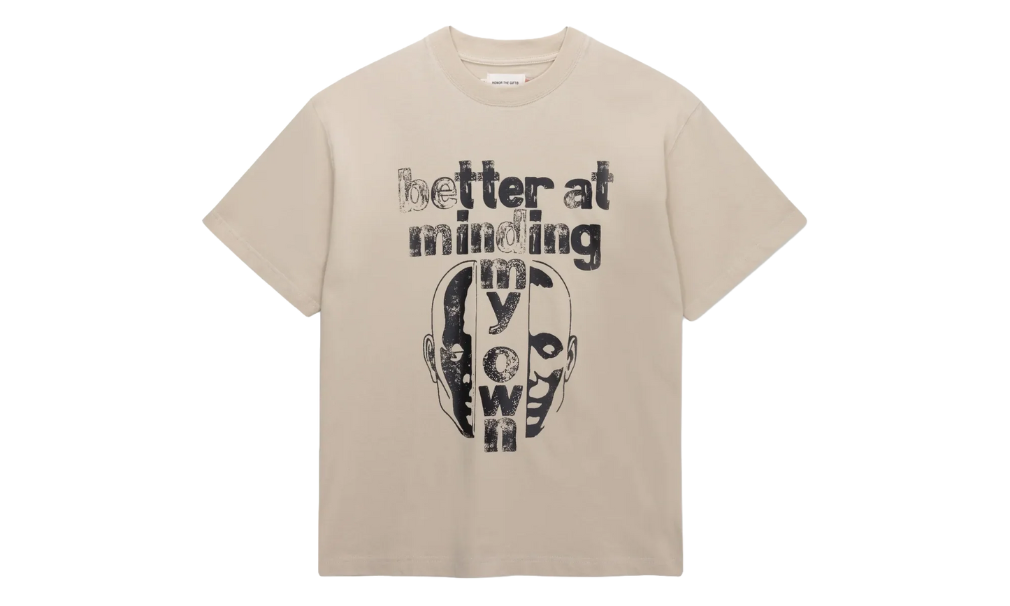 Better at Minding My Own Short-Sleeve Tee "Taupe" HTG260193 TAUP