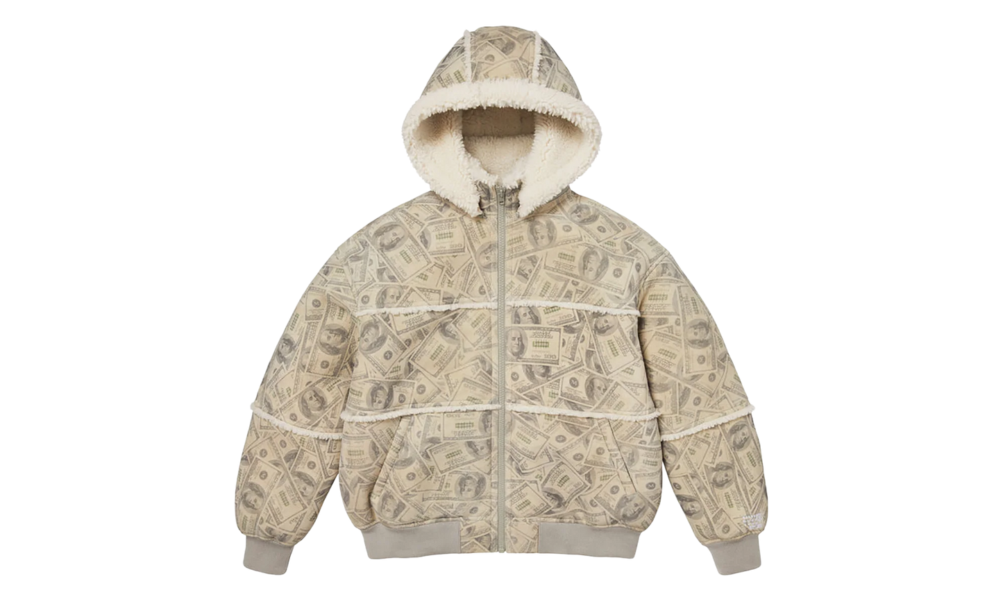 MM6 Maison Margiela Shearling Bomber Jacket "SS26 - Money" SU27195