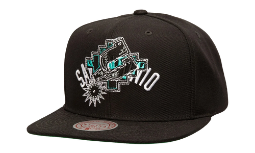 NBA Hardwood Classics Double Up Snapback Cap "San Antonio Spurs - Black" HS9644 SASBLCK