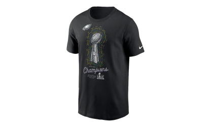 NFL Eagles Super Bowl Lix Champions T-Shirt "Lombardi Trophy - Black" 21466828