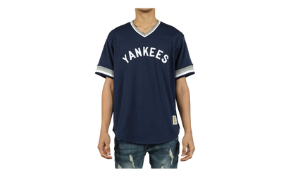 MLB Mesh V-Neck Tee "New York Yankees - Navy" MSPOAJ18001 NYYNAVY1
