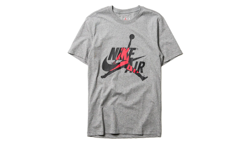 Air Jordan Jumpman Mashup Classics Short Sleeve Tee "Grey / Black / Red" BV5905 091