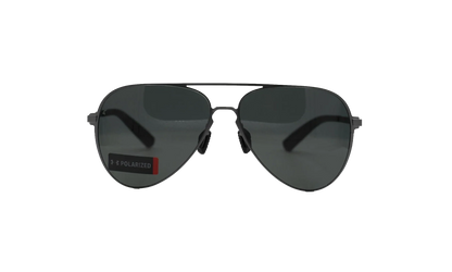 Litewire Aviator Sunglasses "Gray Polarized - Satin Gunmetal / Black Rubber" 8640136 310108