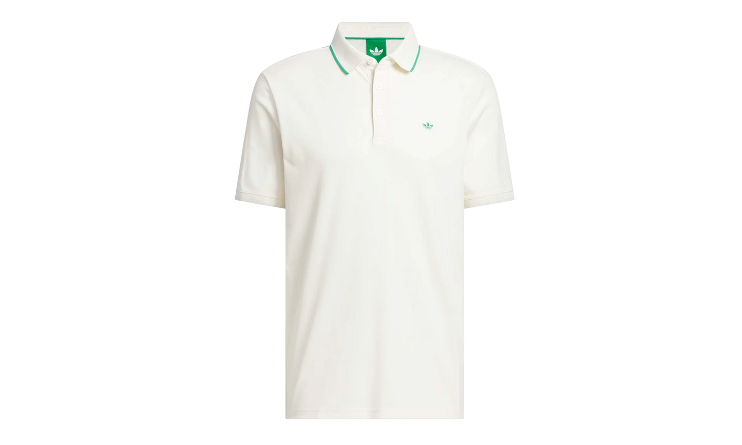 Originals Twistknit Trefoil Polo Shirt "Chalk White / Court Green" KB8617