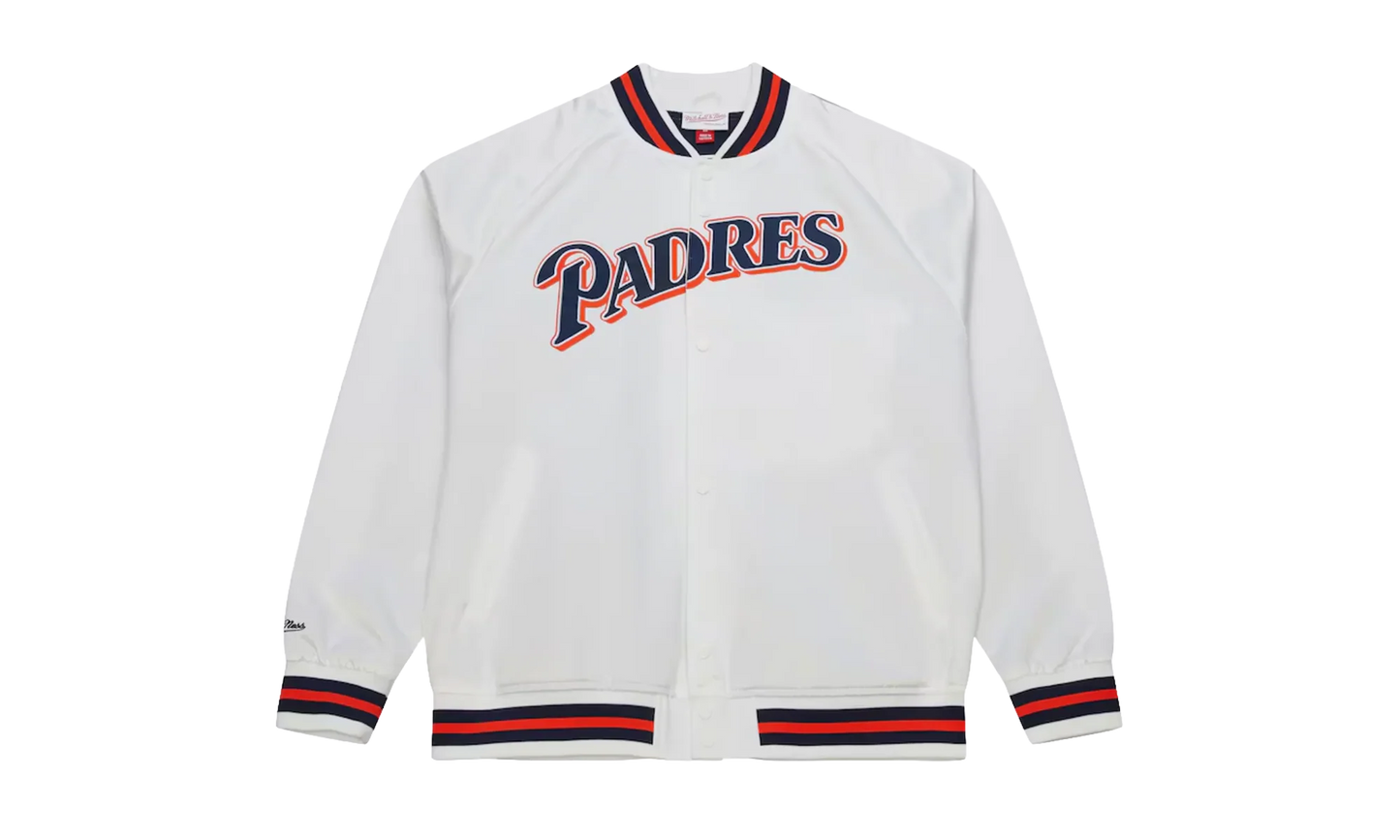 MLB Lightweight Satin Jacket "San Diego Padres - White" SJKT6296 SDPYYPPPWHIT