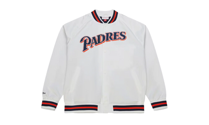 MLB Lightweight Satin Jacket "San Diego Padres - White" SJKT6296 SDPYYPPPWHIT