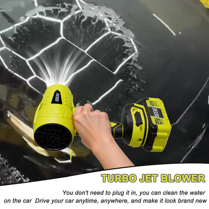 Cordless Turbo Jet Blower, Handheld Leaf & Car Dryer Fan