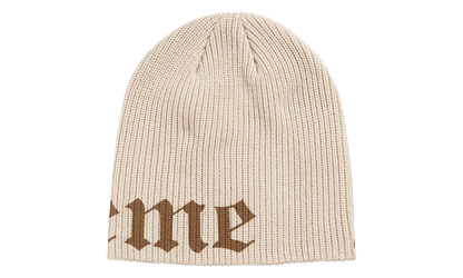 Old English Printed Beanie "SS26 - Stone" SU27144
